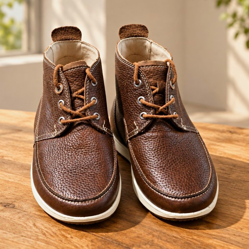 ECCO Men's Brown Leather Chukka Lace-Up Casual Shoes US 8.5 EU 41 M